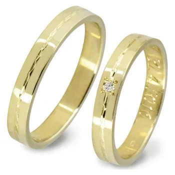 Prsten Zlatnictví Noemi 1088 Zlaté 3 mm