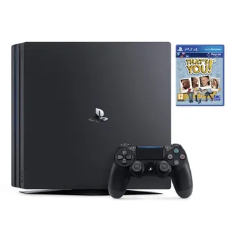 Herní konzole Sony Playstation 4 Pro 1 TB, konzole černá + That’s You (PSN voucher) 