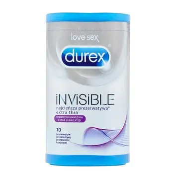 Kondom Durex Invisible Extra Lubricated 10 ks