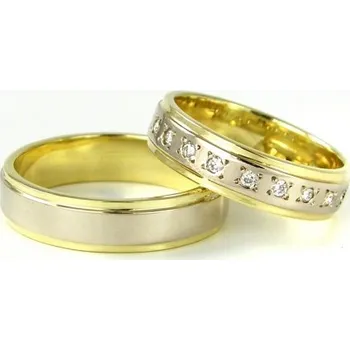 Prsten Snubní prsteny zlaté 0073 + DÁREK ZDARMA