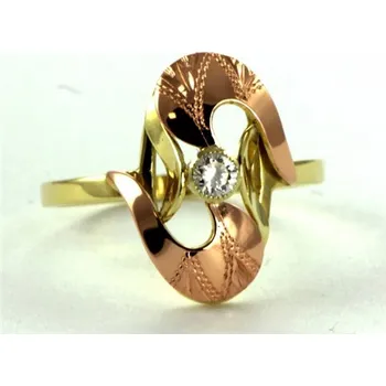 Prsten Dámský prsten zlatý se zirkonem 0077 + DÁREK ZDARMA