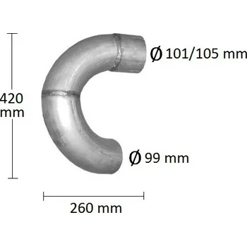 Tlumič výfuku Trubka výfuku DAF LF45 (PR 61.28)