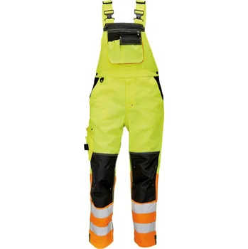 montérky Červa Knoxfield Hi-Vis reflexní kalhoty s laclem žluté/oranžové