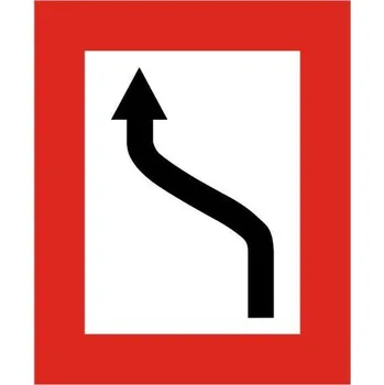 Dopravní značka Plavební znak B2a - Příkaz plout ke straně plavební dráhy, která je po levém boku