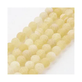 Korálek Achát matný žlutý 8mm (6ks)