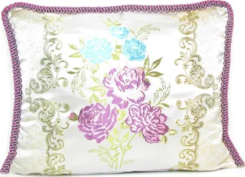 Povlak na dekorativní polštářek Smilargan Magrib 70 x 50 cm béžový s růžovými květy