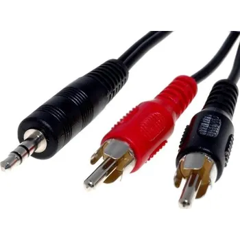 Audio kabel BQ CABLE Kabel Jack 3,5 mm vidlice - 2xRCA vidlice 15m černá