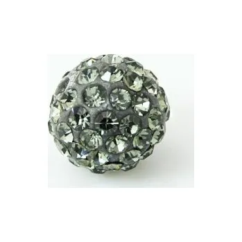 Dětské navlékací korálky Korálek shamballa šedý 14mm (1ks)