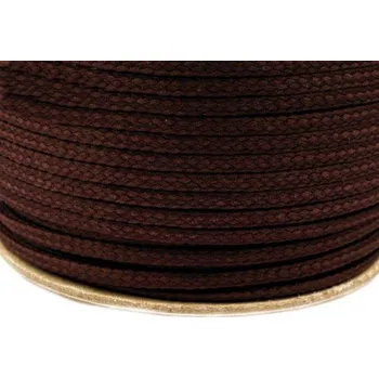 Provaz polyesterový,šňůra 2mm, hnědá , galanterie, metráž