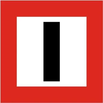 Dopravní značka Plavební znak B8 - Příkaz zachovávat zvláštní pozornost