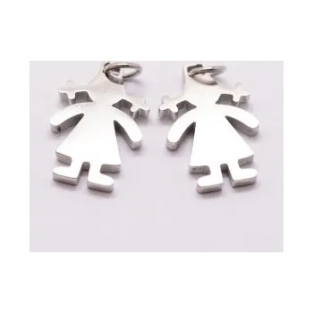 Přívěsek Přívěsek dívka 18x14mm chirurgická ocel