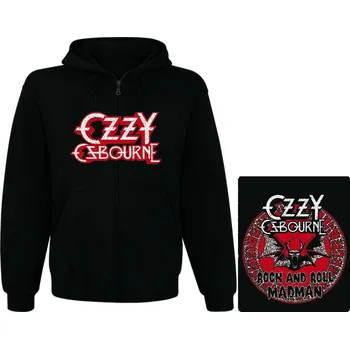 Pánská mikina mikina s kapucí a zipem Ozzy Osbourne - Rock And Roll Madman