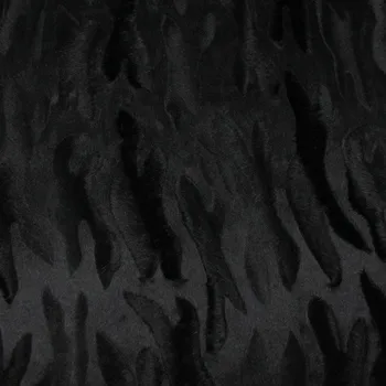 Plyš černý vzorovaný, š.150