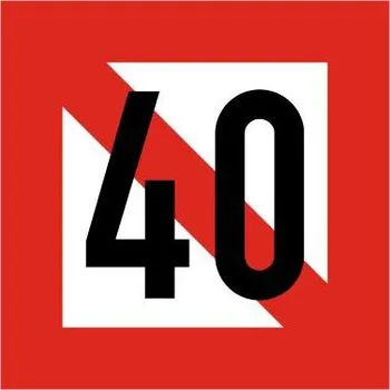 Dopravní značka Plavební znak A5.1 - Zákaz stání plavidel v šířce vyznačené na plavebním znaku