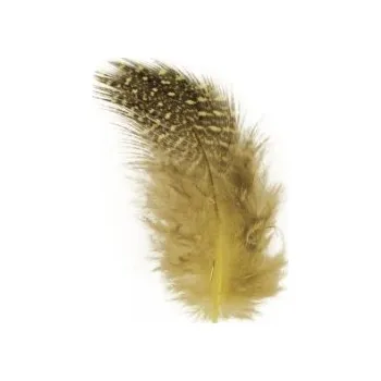 Dekorační peří černožluté 6cm 40ks