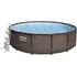 Bazén Bestway Power Steel Deluxe Rattan 56664 4,27 x 1,07 m + kartušová filtrace, schůdky, plachta, podklad