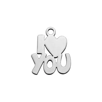 Přívěsek Přívěsek I love you 14x12mm chirurgická ocel