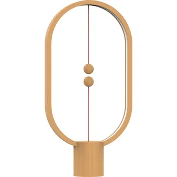 Lampička PowerCube Heng Lamp Balance Elipse světlé dřevo