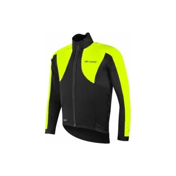 Cyklistická bunda Force bunda X100 zimní černo-fluo , vel. S
