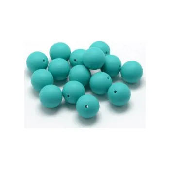 Dětské navlékací korálky Korálek silikonový tmavě zelený 20mm 1ks