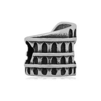 Materiál na výrobu šperku Korálek Koloseum (Řím) chirurgická ocel (1 ks)