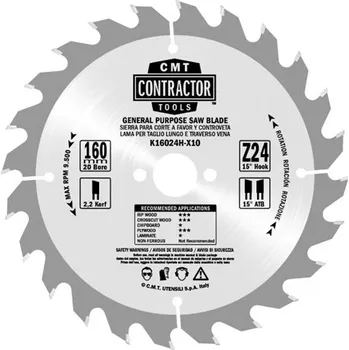 Pilový kotouč CMT Contractor 160 x 2,2 mm 24 zubů