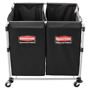 Koš na prádlo VOZÍK RUBBERMAID NA PRÁDLO (2 komory bílé-barevné)
