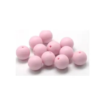 Dětské navlékací korálky Korálek silikonový růžový 20mm 1ks