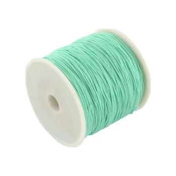 Korálek Nylonová šňůra pastelová zelená 0,8mm (5m)