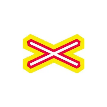 Dopravní značka Doravní značka A32c - Výstražný kříž pro železniční přejezd jednokolejný