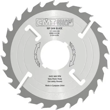 Pilový kotouč CMT Rozmítací kotouč s vyklizovacím zubem zesílený - D300x4 d30 Z24+4 MEC HM