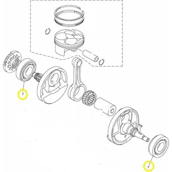 Ložisko převodovky ložisko klikového hřídele originál YAMAHA YZ250F