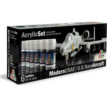 Modelářská barva Italeri Acrylic Set 431AP Modern USAF/U.S. Navy Aircraft 6 ks