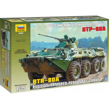 Plastikový model Zvezda BTR-80A Russian Personnel Carrier 1:35