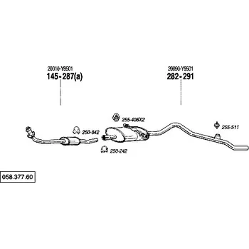 závěsná guma Bosal 255-406