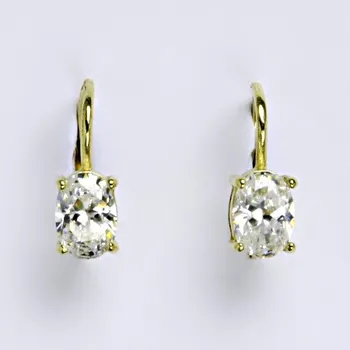 Náušnice Zlaté náušnice,čirý zirkon, žluté zlato 14 ct, váha 2,01 g,NK 1246