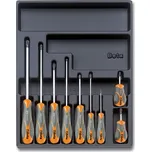 SADA ŠROUBOVÁKŮ-MODEL 2424/T161 9KS V PODESTĚ Z PVC. (Tvrdá přihrádka tvarovaná za tepla, se sadou nástrojů)