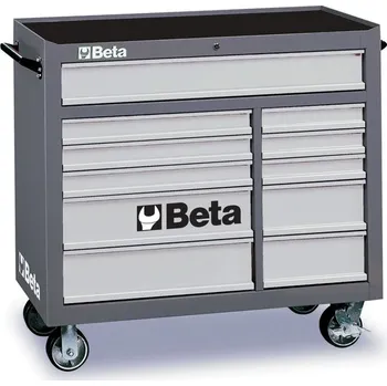 VOZÍK NÁŘAĎOVÝ-MODEL 3800/C38G C38 ŠEDÝ (Mobilní kabina na kolečkách s jedenácti zásuvkami)