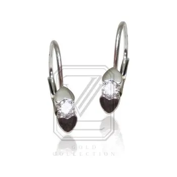Náušnice Zlaté náušnice, bílé i žluté zlato se zirkony - VE 212