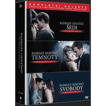 DVD film DVD Kompletní kolekce - Padesát odstínů (2018) - 3 disky