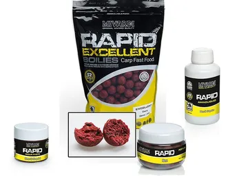 Boilies Mivardi Akční balíček boilie a doplňků Rapid - Cherry