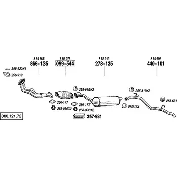Automobilové těsnění těsnění Bosal 256-177
