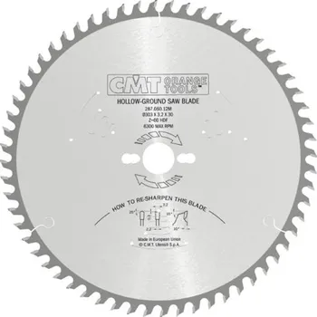 Pilový kotouč CMT Industrial C287 Pilový kotouč na lamino bez předřezu - D220x3,2 d30 Z42 HM -6°Neg