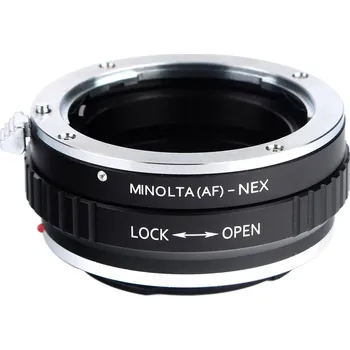 Redukce K&F Concept z objektivu Minolta AF na SONY E (Umožní nasadit objektiv s bajonetem Minolta na fotoaparáty SONY E-MOUNT)