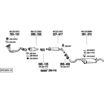 Těsnění výfuku těsnění Bosal 256-549