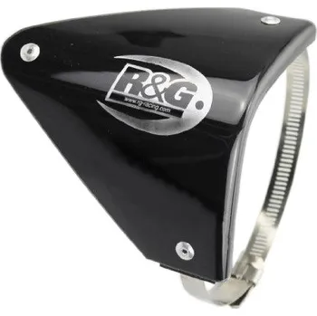 Výfuk pro motocykl R&G Racing Chránič trojúhelníkové koncovky výfuku, černý, pravý