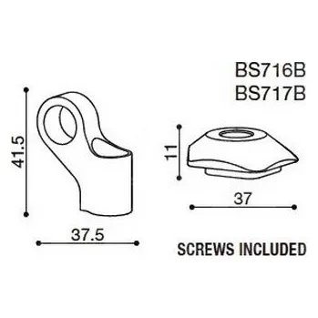 Zrcátko pro motocykl Rizoma Závitová redukce BS717B pro zpětná zrcátka RIZOMA pro motocykly DUCATI Multistrada 1200/S - Pravá strana, černá (1sada) Černá