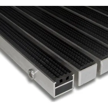 Rohožka Gumová hliníková venkovní vstupní rohož FLOMA Alu Standard - délka 100 cm, šířka 150 cm, výška 2,7 cm