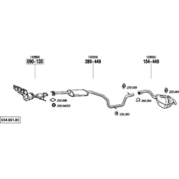Automobilové těsnění těsnění Bosal 256-096