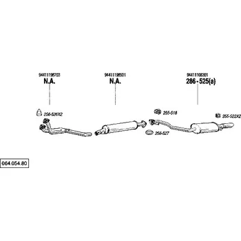 Těsnění výfuku těsnění Bosal 256-527
